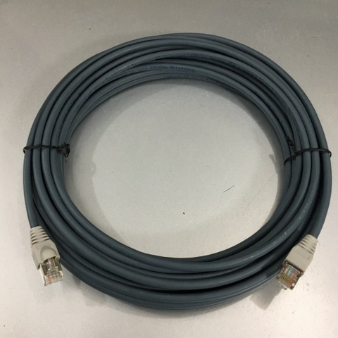 Cáp Mạng Ethernet Công Nghiệp NC-CAB-DMC100 10M Nexans LANmark-Cat6A Ultim Patch Cord 10G RJ45 8P8C Plug up to 500MHz FTP Screened LSZH Grey For Remote I/O Connection PLC HMI Robots Servos