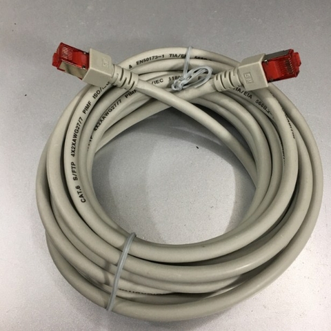 Cáp Mạng Đúc Ethernet Công Nghiệp NC-CAB-DMC050 5M AIXONTEC SMART 250 MHz Patch Cord 1 GbE RJ45 8P8C S/FTP AWG27 Grey For Remote I/O Connection PLC HMI Robots Servos