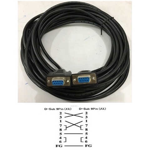 Cáp Kết Nối RS232C 99FF80 Cross Cable Female to DB9 Female PVC Black Length 10M