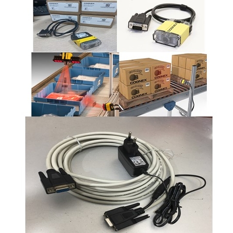 Bộ Cáp Và Sạc Máy Quét Mã Vạch Cognex DM-RS232IO-00 Cable 2.5M RS232 For DMR-150S-0110 Cognex to Computer, Băng Tải Điều Khiển Tự Động PLC
