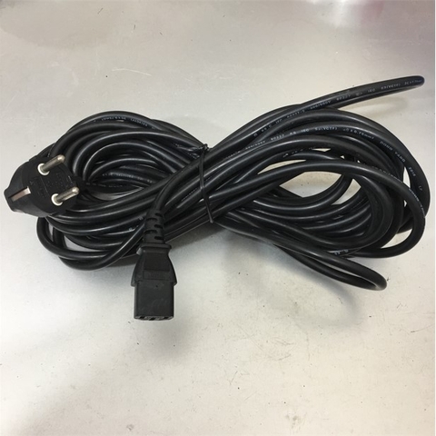 Dây Nguồn DONG YANG DYP-G10B IEC-G10B European Schuko Power Cord CEE 7/7 to IEC320 C13 10A 250V 3x0.75mm² H05VV-F Cable OD 6.7mm Length 10M For Tủ Điện Công Nghiệp