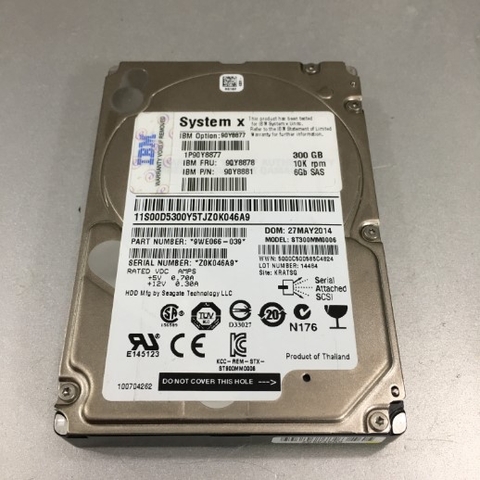 Ổ Cứng Máy Chủ IBM 300GB 10000RPM SAS 6Gbps 2.5