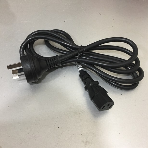 Dây Nguồn 3 Chân Dẹt Tam Giác Australia & China GB2099 to C13 10A 250V 3x1.0mm² H05VV-F OD 7.0mm Length 1.8M For Computer, Switch L2 L3, Cisco Firewall