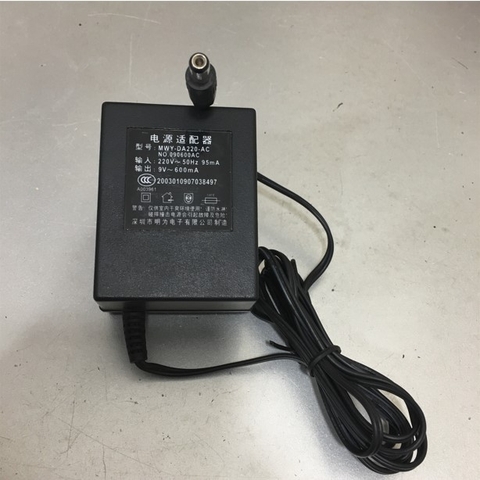 Adapter AC To AC 9V 600mA MWY-DA220-AC Connector Size 5.5mm x 2.1mm