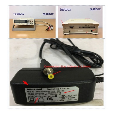 Adapter Original PROLiNK 9V 1A 9WDSA-9PFB-09 For Đồng Hồ Đo Kiểm Tra Trở Kháng Hioki 3540 MΩ Hitester Connector Size 5.5mm x 2.1mm