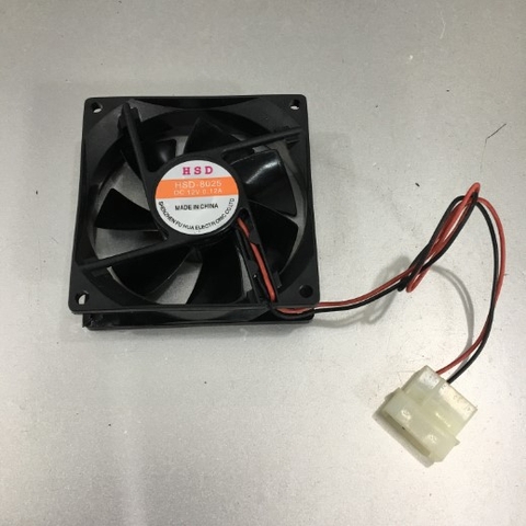 Quạt Làm Mát Thoát Khí Fan HSD-8025 Cooler 80x80x25mm DC 12V 0.12A Connector 2Pin