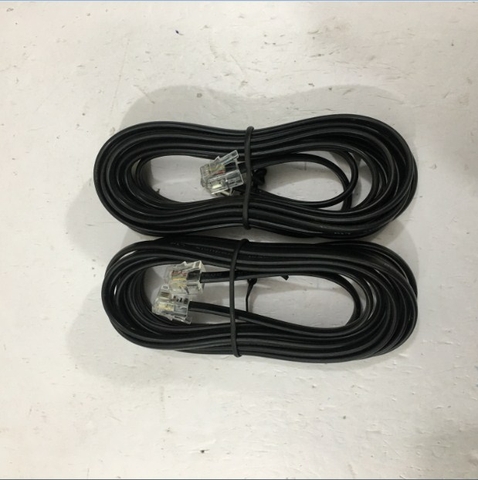 Dây Nhẩy Điện Thoại Bàn Ip Phone Cisco RJ11 6P4C to RJ11 6P4C 28 AWG 4 Wire Interconnect Telephone Straight through Cable Flat Black Length 3M