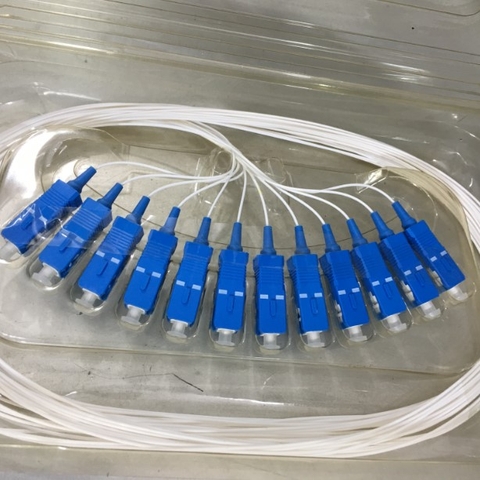 Đuôi Heo Sợi Quang 12 Core Fiber Pigtail SC Upc Single Mode Optical Fiber SM 0.9mm 9/125 Length 1.5M 12 PCS/Box