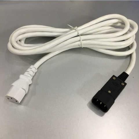 Dây Nguồn Máy Chủ WELL SHIN IEC320 C13 to C14 10A 250V 3x1.0mm² For PDU UPS And Server Computer Power Cord White Cable Length 2.5M