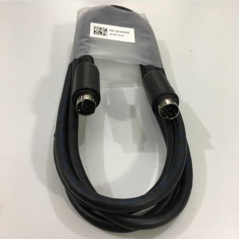 Dây Tín Hiệu Điều Khiển Mã Bảng MUSASHI TP to MUSASHI SM500SX-3A DESKTOP ROBOT 8 Pin Mini Din Male to Male Straight Through Cable Black Length 1.8M