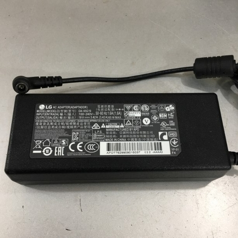Adapter 19V 3.42A 65W LG DA-65G19 For LG HD TV LED LCD HDTV Connector Size 6.5mm x 4.4mm