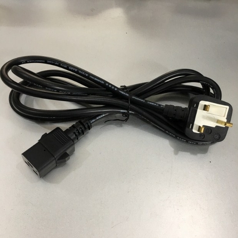 Dây Nguồn Server Volex VAC19 N16916 AC Power Cord BS1363 to IEC60320 C19 13A 16A 250V 3x1.5mm For Máy Chủ và Cisco Router Length 2.5M