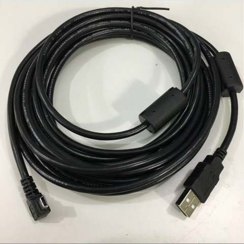 Cáp Kiết Nối U2-057-RI-5.0M USB 2.0 Type A to Mini B USB Chữ L 90 Độ Vuông Sang Góc Trái Left Angled 90 Degree Cable Length 5M
