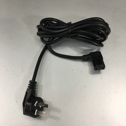 Dây Nguồn Chữ L Vuông Góc 90 Độ Australia & China Chuẩn 3 Chân Chéo Tam Giác I-SHENG SP-507 IS-15 AC Power Cord B Cord GB209 to C13 Right Angle 10A 250V 3x1.0mm² Length 3M