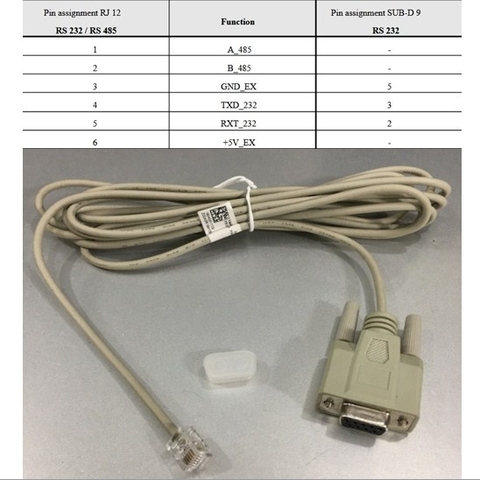 Cáp Lập Trình Biến Tần Nord 3M PC to SK200 Series Cable 278910240 RJ12 6Pin 6P6C to Com RS232 DB9 Female