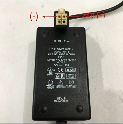 Adapter Original 24V 0.75A  18W ITE PW118 90-9081-01 A For ALCATEL LUCENT Alcatel 2801 DTU HDSL Connector Size 4Pin ATX Molex