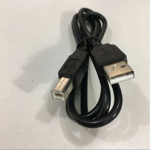 Cáp Máy In Mã Vạch Tem Nhãn Công Nghiệp E164571 Printer to USB Cable 2.0 Type A to B For Printers Zebra TSC SATO Argox Datamax 28AWG Black Length 1M