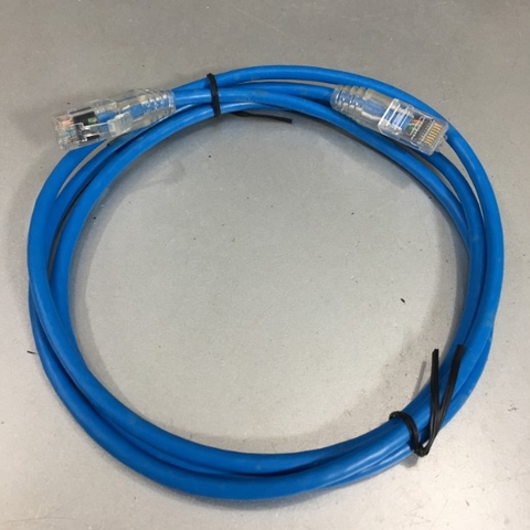 Dây Nhẩy CAT 5E UTP PVC CM AMP 1859239-5 Ethernet Network Patch Cord Straight Through Cable Blue Length 1.5M