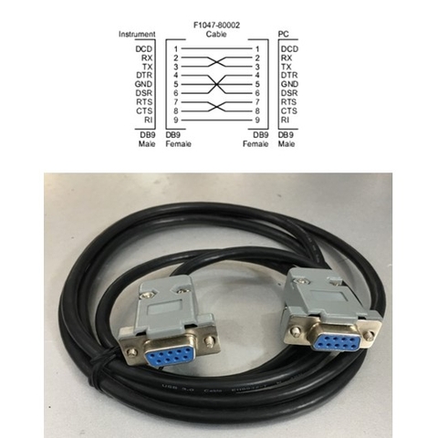 Cáp Kết Nối RS232 Chuẩn Chéo Agilent RS232-61601 Cross Cable Female to DB9 Female PVC Black Length 1.8M