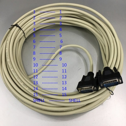 Cáp Kết Nối 15Pin 2x Row DB15 Male to Male 15P D-Sub Straight Through Cable YOURONG OPTICOM Chuẩn Công Nghiệp Chất Lượng Cao Length 15M