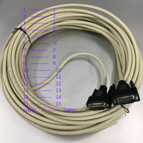 Cáp Kết Nối 15Pin 2x Row DB15 Male to Male 15P D-Sub Straight Through Cable YOURONG OPTICOM Chuẩn Công Nghiệp Chất Lượng Cao Length 12M