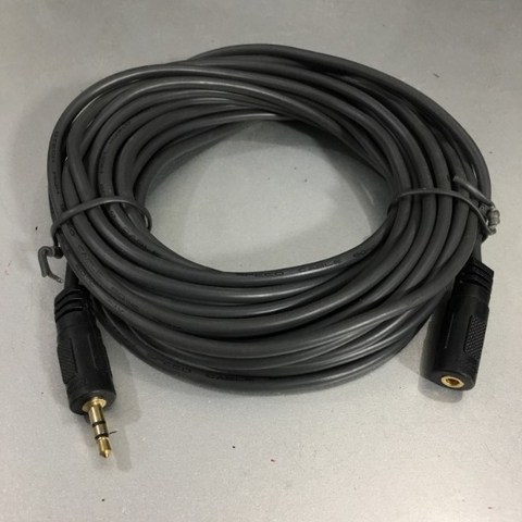 Cáp Tín Hiệu Nối Dài Âm Thanh Audio Cable 3.5mm Male to Female Audio Extension Cable DTECH DT-6214 Black Length 10M
