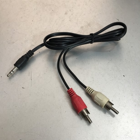 Cáp Tín Hiệu Âm Thanh Audio Cable 3.5mm Male to 2x RCA Male Black Length 1M