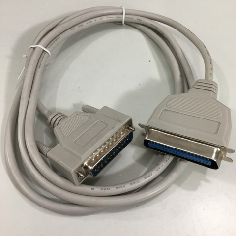 Cáp 1-94022-018 Honeywell PM45 Industrial Label Printer Parallel Port Parallel Interface (IEEE 1284) Cable 25 Pin Male to Centronics 36 Pin Male Dài 1.9M