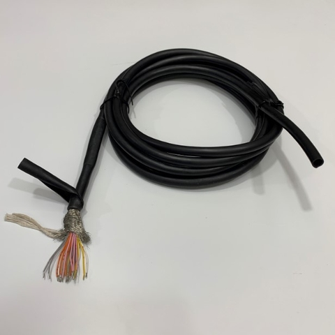 Cáp Tín Hiệu Chống Nhiễu TAIYO 20 Core Shielded 20 x 0.15mm² 24AWG 80°C 300V Cable OD 8.0mm Conductor Copper Braid 3 Meter For Encoder Servo Cable