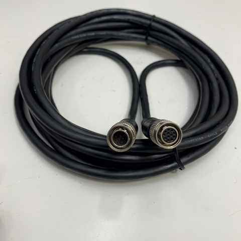 Cáp 5M 17ft Cable Industrial CCD AVT Camera Power I/O Trigger Hirose 12 Pin Female HR10A-10P-12S(73) to Hirose 12 Pin Male HR10A-10P-12P(73)
