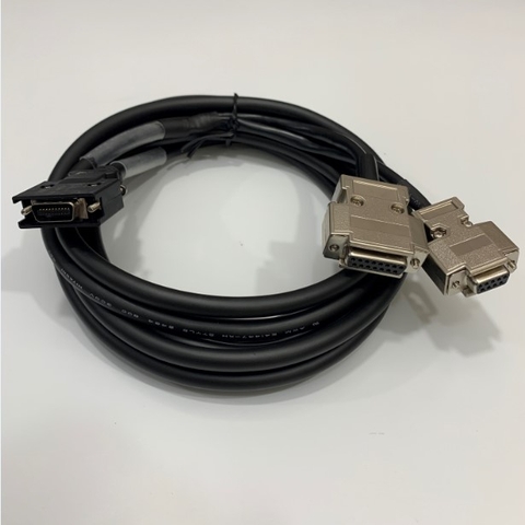 Cáp CARRIER Y2-1 Dài 3.8M SCSI MDR 3M 10320 20 Pin Male to Y Splitter D-SUB DB15 F + DB9 F I/O Cable For Servo Drive Yaskawa Panasonic Mitsubishi