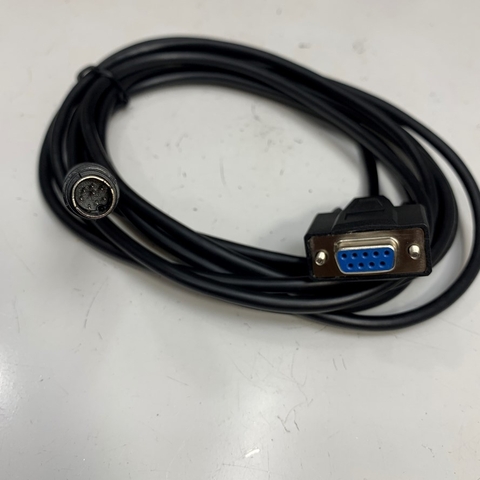 Cáp 3M 10ft RS-422 Communication Shielded Cable Mini Din 8 Pin Male to DB9 Female For PLC Mitsubishi FX Series witch HMI Pro-face GP4000 Series PFXGP4601 Touch Screen