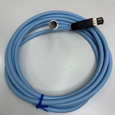 Cáp 3M 10ft STP-M12D-415 Cable 4 Pin Male M12 D-Code to RJ45 Shielded Ethernet For Banner Engineering DXMR90 Industrial Controller Ethernet IP Modbus TCP and Profinet