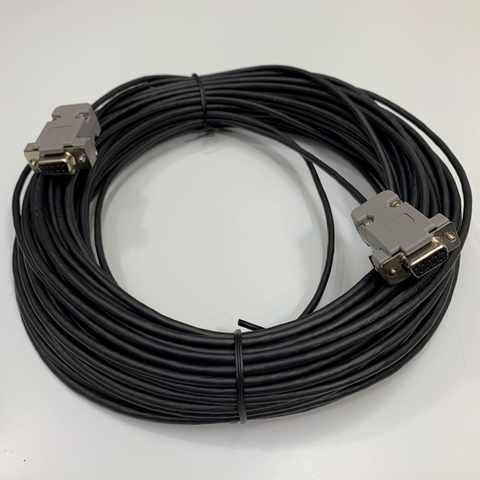 Cáp RS232 Serial Straight Through 100Ft Dài 30M Cable Slim OD 3.4mm Shielded HITACHI DB9 Female to Female For Medical Cable, Industrial Cable Connector