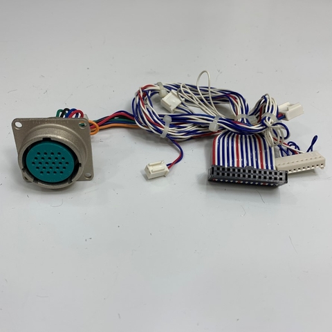 Cáp Techno Drive Board JAE SRCN2A25-24S 24 Pin Female Circular Connector to Matsushita IDC 26 Pin Female Pitch 2.54mm Dài 0.5M