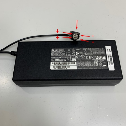 Adapter 54V 1.58A 85.32W Delta Connector Size 4 Pin Mini Din 10mm For Cisco SG300-10 10 Port Gigabit POE Managed Switch