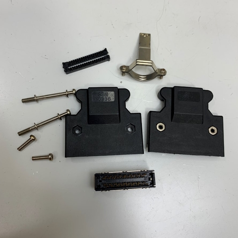 Đầu Jack Hand Crimping Tool 3M 10336 Connector IDC Pitch 1.27mm Gold Plated SCSI MDR 36 Pin Male With Screw For Servo Motor Driver Yaskawa Panasonic Mitsubishi Delta Control I/O Cable