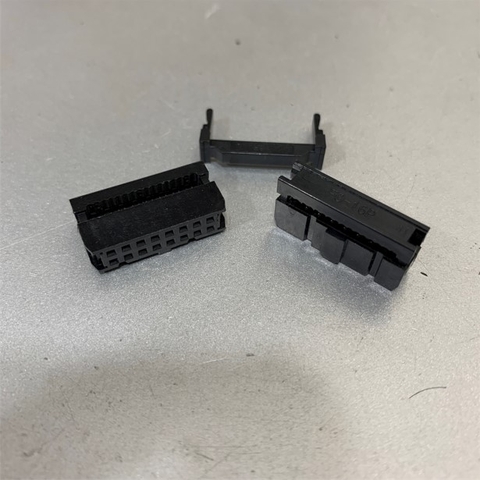 Đầu Nối Cáp 16 Pin IDC Female Header Flat Ribbon Cable Connector with Strain Relief 2 Rows 2.54 mm