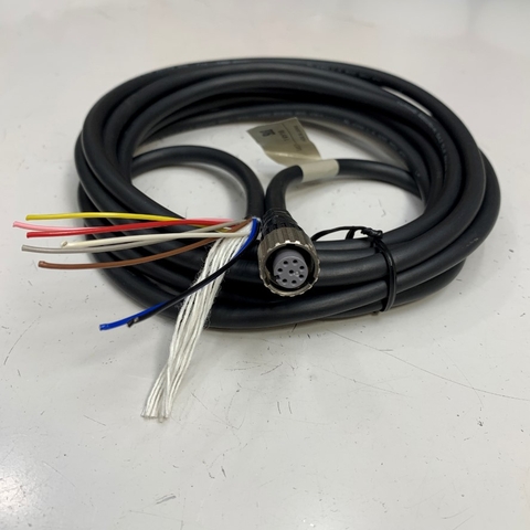 Cáp 3.5M 11.7ft OMRON F39-JG7A-D Cable Connector M12 8 Pin A-Code Female to 8 Core End Flying Leads For OMRON Industrial Automation Sensor Cable