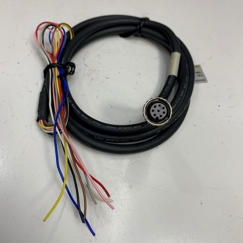 Cáp 1.5M 5ft OMRON F39-JG3A-D Cable Connector M12 8 Pin A-Code Female to 8 Core End Flying Leads For OMRON Industrial Automation Sensor Cable
