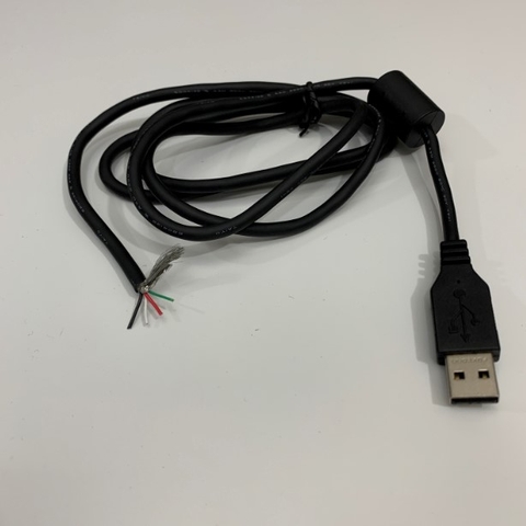Dây Cáp Hàn Và Đấu Mạch Điều Khiển USB 2.0 Male to 4 Core OD 4.6mm Black Length 1.3M