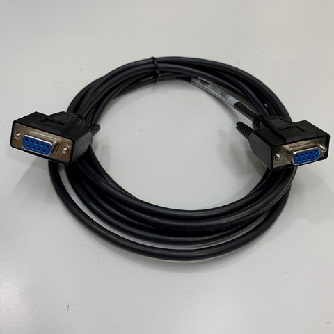 Cáp Dài 3M 10ft RS232 DB9 Female to Female Full Cross Wire Null Serial Cable Shielded Cable Molex  28AWG E116273 UL 80°C 30V OD 5.5mm Color Black Communication Data