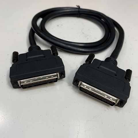 Cáp 1M 3.3ft Mitsubishi A1SC10B A Series Bus Cable Connector MDR 50 Pin Male to Male Pitch 1.27mm Gold For I/O Mitsubishi Main Base witch Ext Base A Series