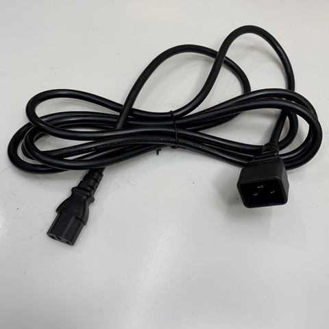 Dây Nguồn Máy Chủ Dài 3M 10ft Server Dell EMC PUMING AC Power Cord Cable Jumper Cord IEC C20 to C13 16A/10A 250V 14AWG 3x1.5mm² 105°C UL CSA OD 8.6mm For Rack PDU UPS APC
