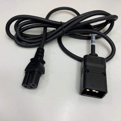 Dây Nguồn 2.5M 8.3ft CAB-C15-CBN Cisco AC Power Cord C20 to C15 Cabinet Jumper 250V 16A/10A 17AWG 3x1.0mm² For PDU/APC Smart UPS Rack Mounted witch Cisco Catalyst 4500 Series Switches