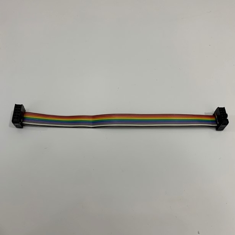 Cáp Kết Nối 10 Pin 2.54mm Pitch 2x5P 10 Wire Female to Female IDC Flat Rainbow Ribbon Cable Length 30Cm For PLC CNC CMC LCD Screen