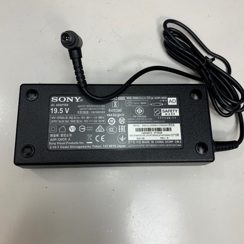 Adapter 19.5V 6.2A 120W Sony ACDP-120D01 Connector Tip Size 6.5mm x 4.4mm For Sony Bravia KD-49XF7596 KD-49XF8096 LCD/LED TV Power Supply