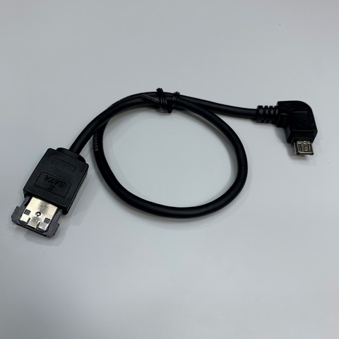 Cáp 0.3M 1ft Cable 90° Right Angle Micro 5 Pin USB 2.0 Male to eSATA For Raid Docking Station HDD/SSD/ODD/Computer eSATA Connection
