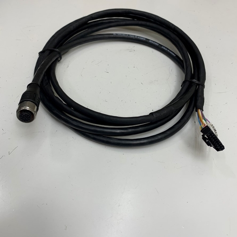 Cáp 2.5M 8.3ft Cable AL-WAKSE12.024-5/S3909 8062493 2263/4100064 SINGLE-ENDED CORDSET Cable M12 A-Code 12 Pin Female to Molex 18 Pin Female Connector Pitch 2.0mm