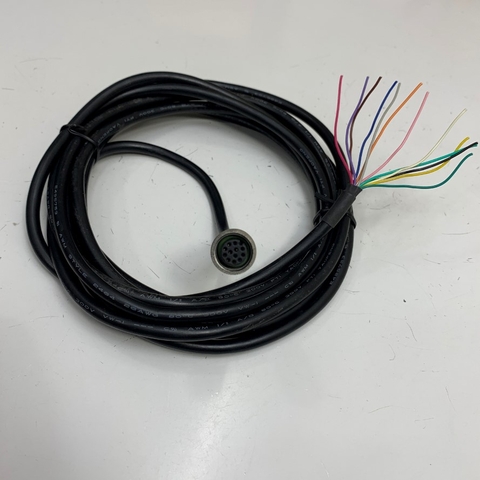 Cáp 3.2M 10.7ft Power and I/O Breakout Cable M12 A-Code 12 Pin Female to 12 Core Open End For Cognex Camera, Leuze Electronic Camera Version Systerm